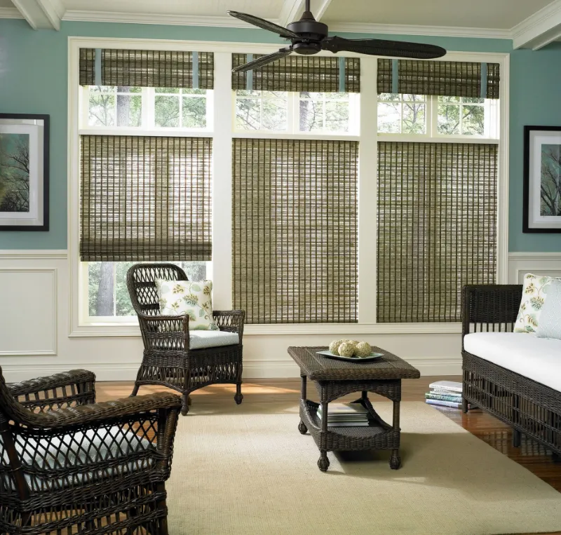 Bamboo blinds Dubai for living room space