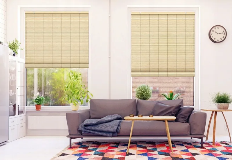 Bamboo blinds Dubai for modern villa