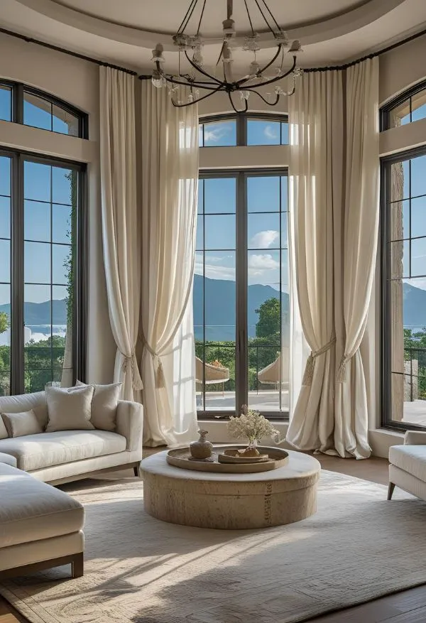 Linen ready-made curtains Dubai
