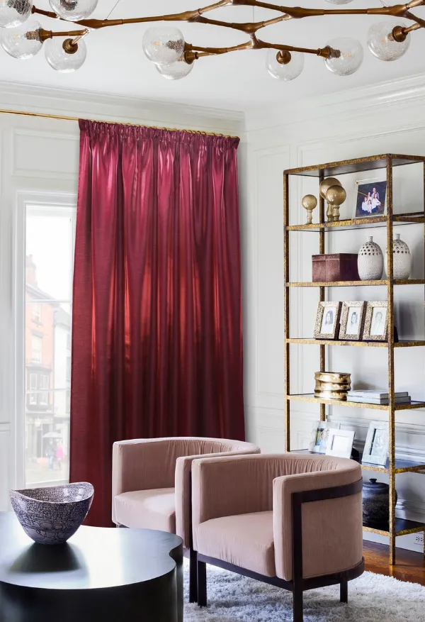Red Silk Curtains Dubai Shop