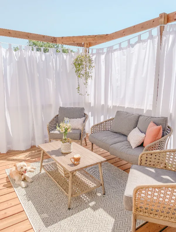 UV-blocking outdoor curtains in Dubai