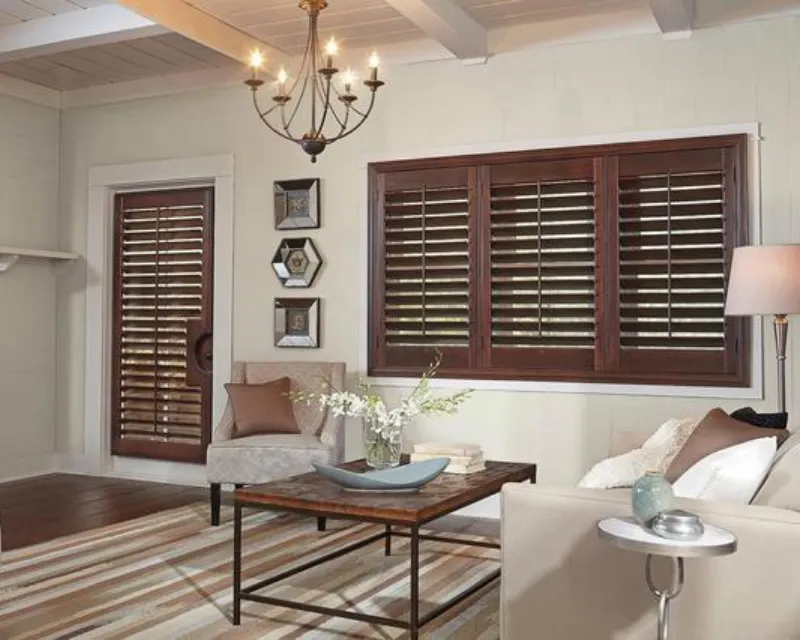 Window shutters Dubai with wooden design