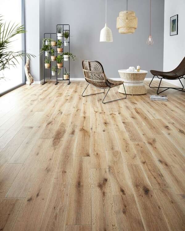 Wooden Living Room Flooring in Dubai