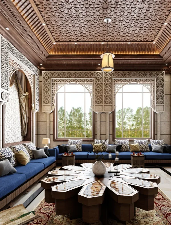 Arabic majlis Dubai for large guest room