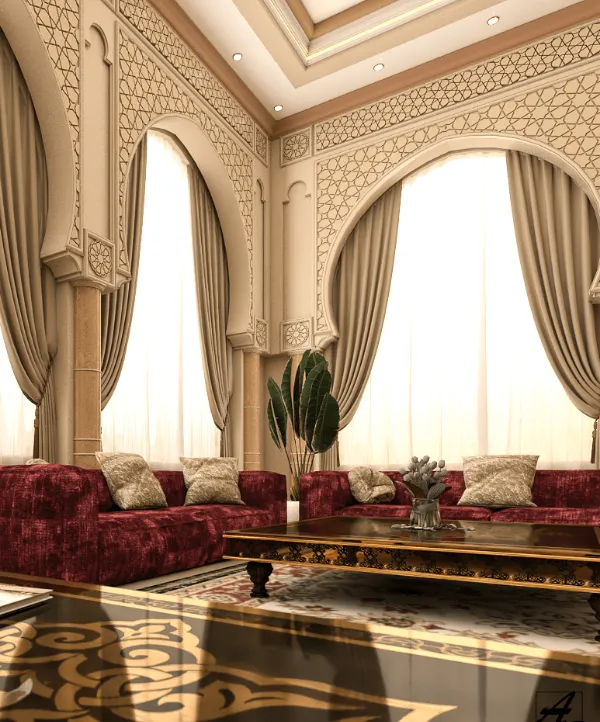 Arabic majlis Dubai with classic sofa set