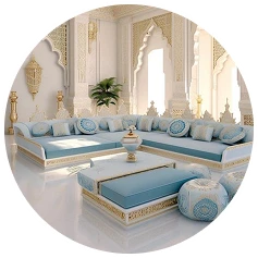 Arabic majlis Dubai with low seating design