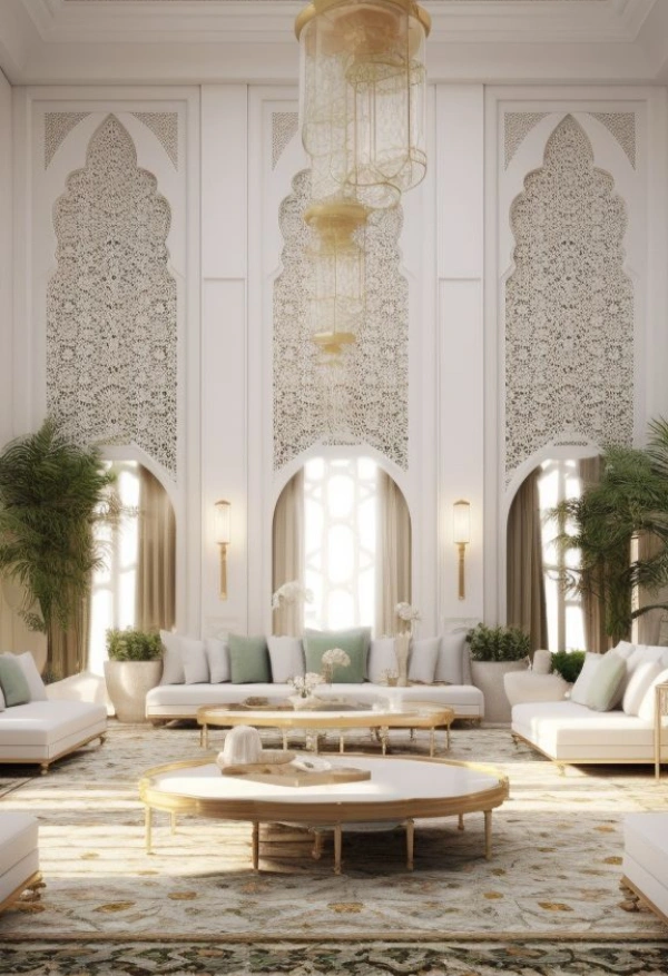 Arabic majlis Dubai with soft Arabic sofas