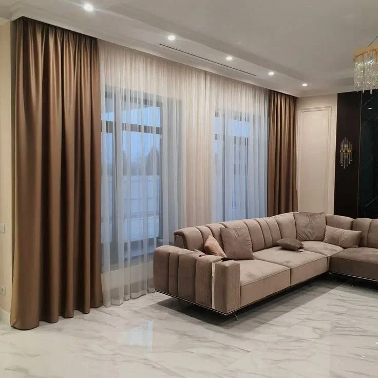 luxury living room curtains Dubai